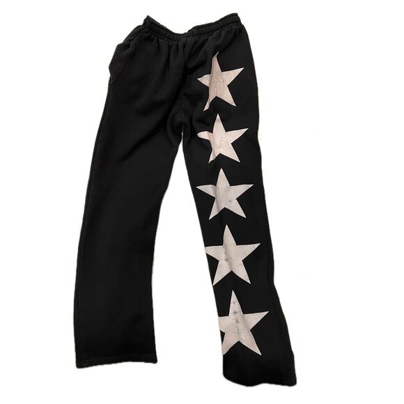 Castaways Black Flared Streetwear Sweatpants Joggers Mens M - Picture 2 of 3